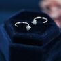 Tiny Opal Huggie Hoop Threader Earrings, thumbnail 6 of 12