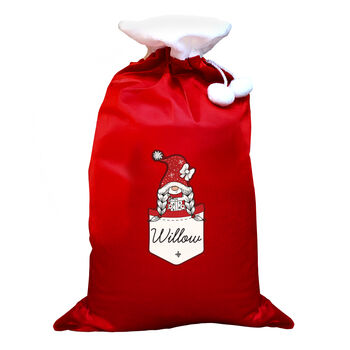 Personalised Gonk Family Red Christmas Sacks, 6 of 7
