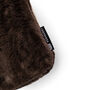 Dark Chocolate Recycled Faux Fur Hot Water Bottle, thumbnail 6 of 7