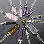 Gemstone Flat Pencil Pendant Black Agate, thumbnail 4 of 8