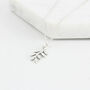 Sterling Silver 70th Birthday Leaf Necklace, thumbnail 5 of 6