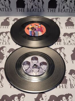 Custom Set Of Two Vinyl Record Drinks Coasters, 2 of 12