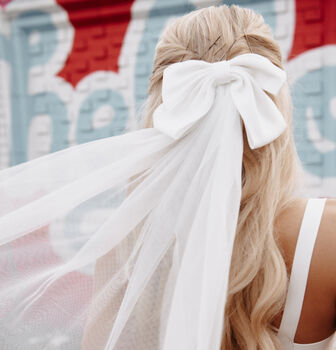 Hen Party Veil With Bow Evening Wedding Veil, 2 of 9