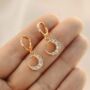 Moonglade Huggie Hoop Earrings, thumbnail 5 of 9