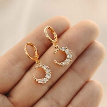 Moonglade Huggie Hoop Earrings, 5 of 9