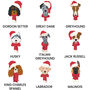 Personalised Dog Breed Christmas Stocking In Red, thumbnail 7 of 11