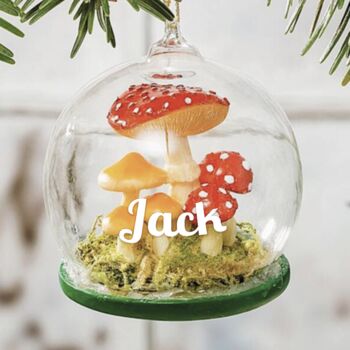 Personalised Mushrooms Dome Bauble, 3 of 3