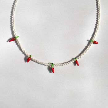 Pearl And Chilli Charm Necklace, 2 of 6