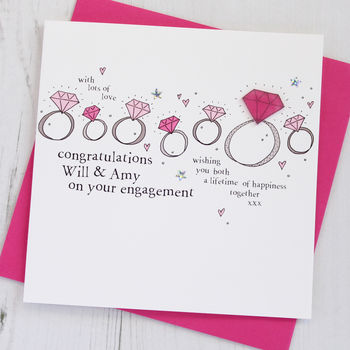 Personalised Engagement Card, 2 of 2