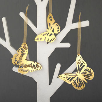 Luxe Gold Perspex Christmas Butterflies, 2 of 4