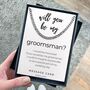 Chunky Silver Groomsman Proposal Necklace Gift, thumbnail 6 of 6