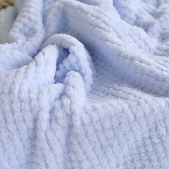 Personalised Blue Honeycomb Baby Blanket, 4 of 8