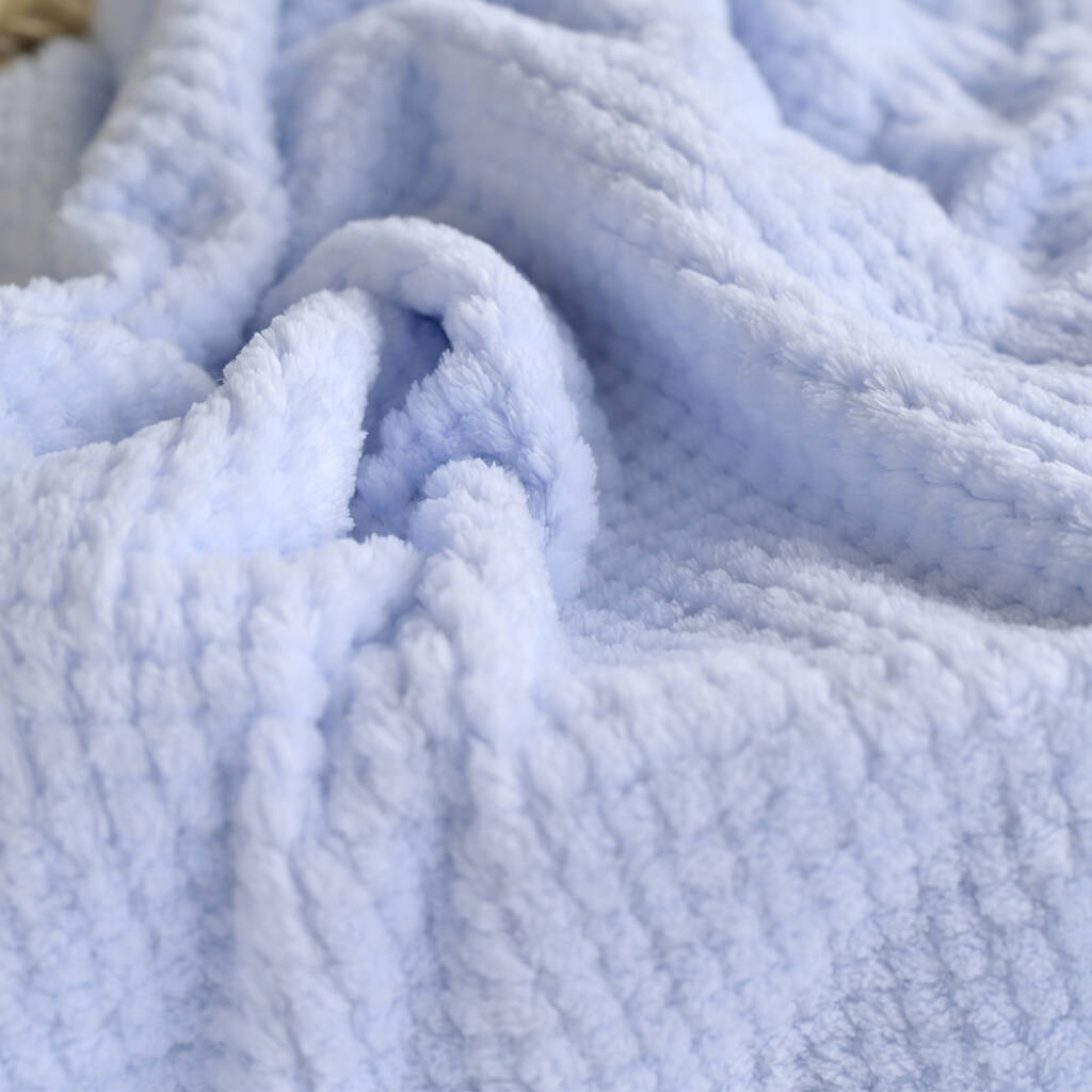 Personalised Blue Honeycomb Baby Blanket By KEEDD | notonthehighstreet.com