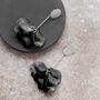 Black Rose Petal Long Drop Earrings, thumbnail 2 of 3