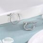 Sterling Silver Cobra Snake Hoops, thumbnail 3 of 10