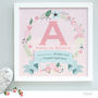 Personalised New Baby Framed Initial Print, thumbnail 3 of 9