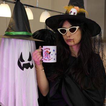 Fangs Before Coffee Mug – Funny Halloween Cup, 7 of 10
