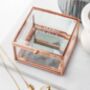 Personalised Rose Gold Glass Jewellery Box, thumbnail 4 of 5