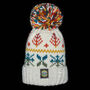 Autumn Nordic Knit Reflective Super Bobble Hat, thumbnail 2 of 3