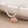 Rose Gold Plated Elephant On Ball Bead Bracelet, thumbnail 2 of 3