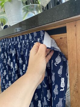 Velcro Sink Skirt, Bespoke Cabinet Curtains, Cat Litter Tray Cover, 2 of 6
