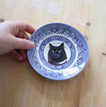 Personalised Hand Painted Pet Portrait Vintage Saucer, 2 of 2