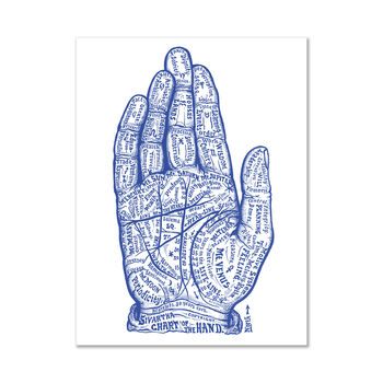 Sivartha Hand Chart Wall Art Print, 2 of 4