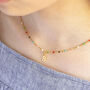 Colourful Beaded Initial Charm Necklace, thumbnail 7 of 12