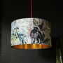 Deadly Night Shade Lampshade With Gold Lining In Dust, thumbnail 1 of 3