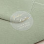 Minimal Script Save The Date Foiled Wedding Stickers, thumbnail 1 of 4
