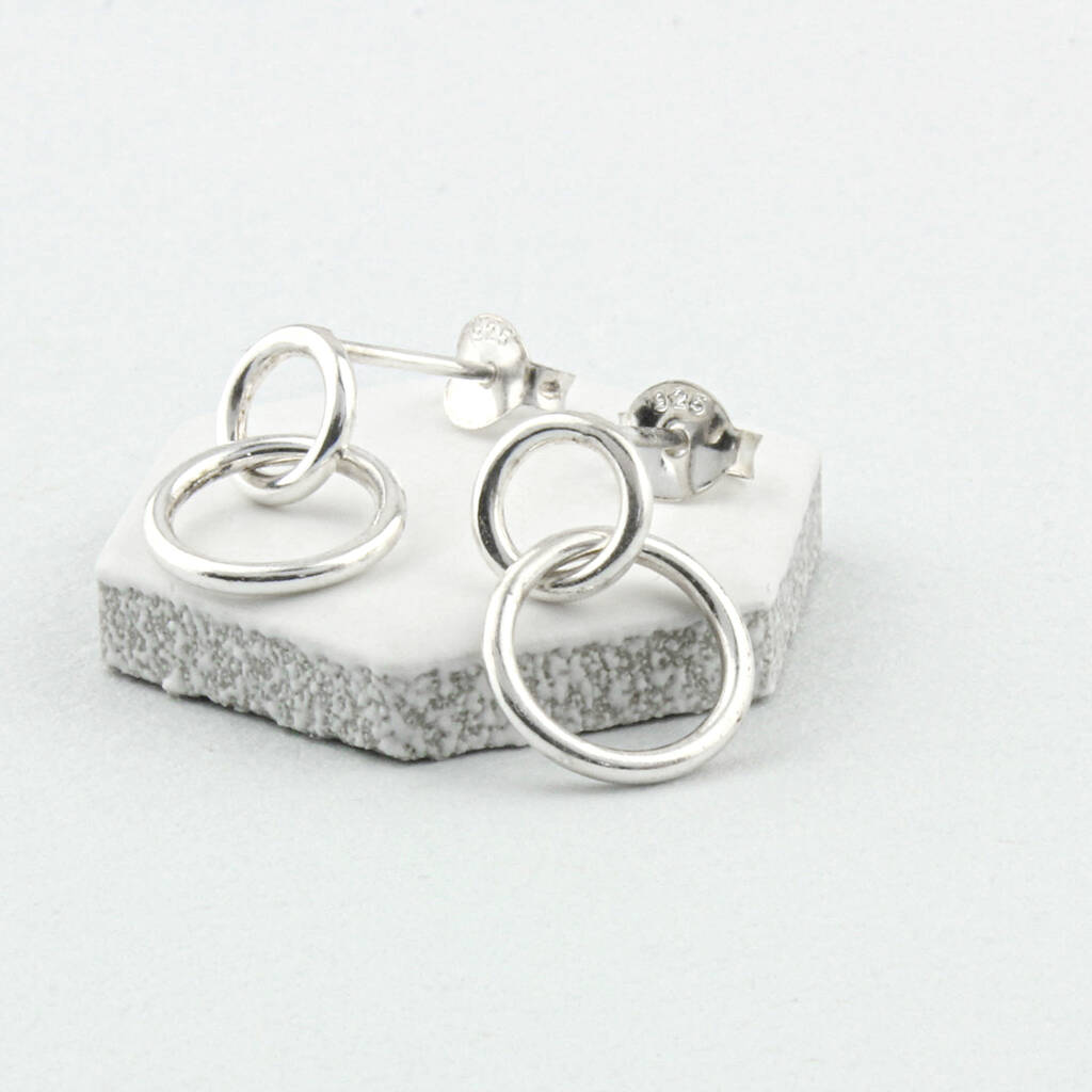 Sterling Silver Mother And Daughter Circle Earrings By Charlie Boots ...