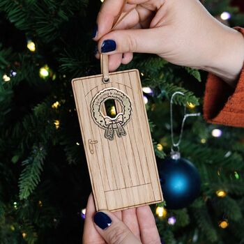 Personalised Christmas Front Door Ornament – New Home And Couples Keepsake, 4 of 11