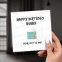 Funny Birthday Card For Husband, Gift Joke Design, thumbnail 5 of 6