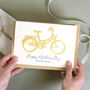 Personalised Papercut Bicycle Mother's Day Card, thumbnail 1 of 5
