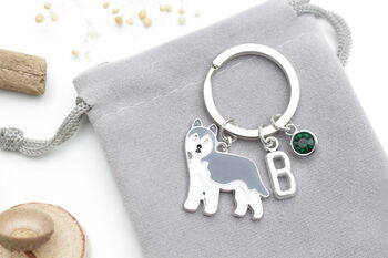 Husky Personalised Keyring Dog Owner Gift, 5 of 7