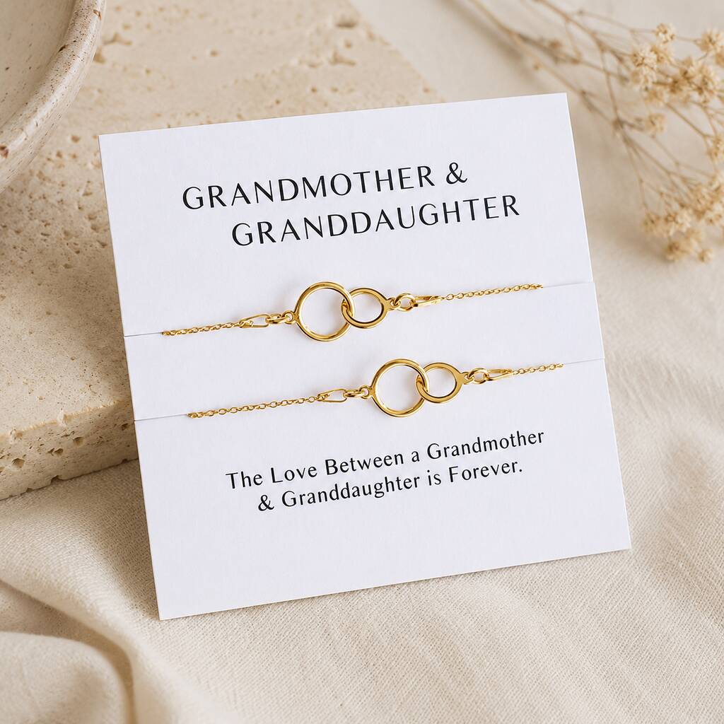 Grandmother Granddaughter Bracelet Set – Two Matching Bracelets, Gift For Grandma, 1 of 7