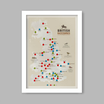 British Racecourses Horse Racing Poster Print, 3 of 3