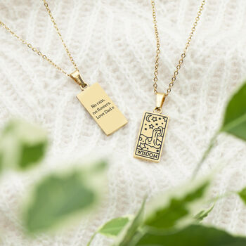 Personalised Wisdom Tarot Card Necklace, 2 of 6