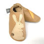 Boys Or Girls Soft Leather Baby Shoes Rabbit And Carrot, thumbnail 2 of 3