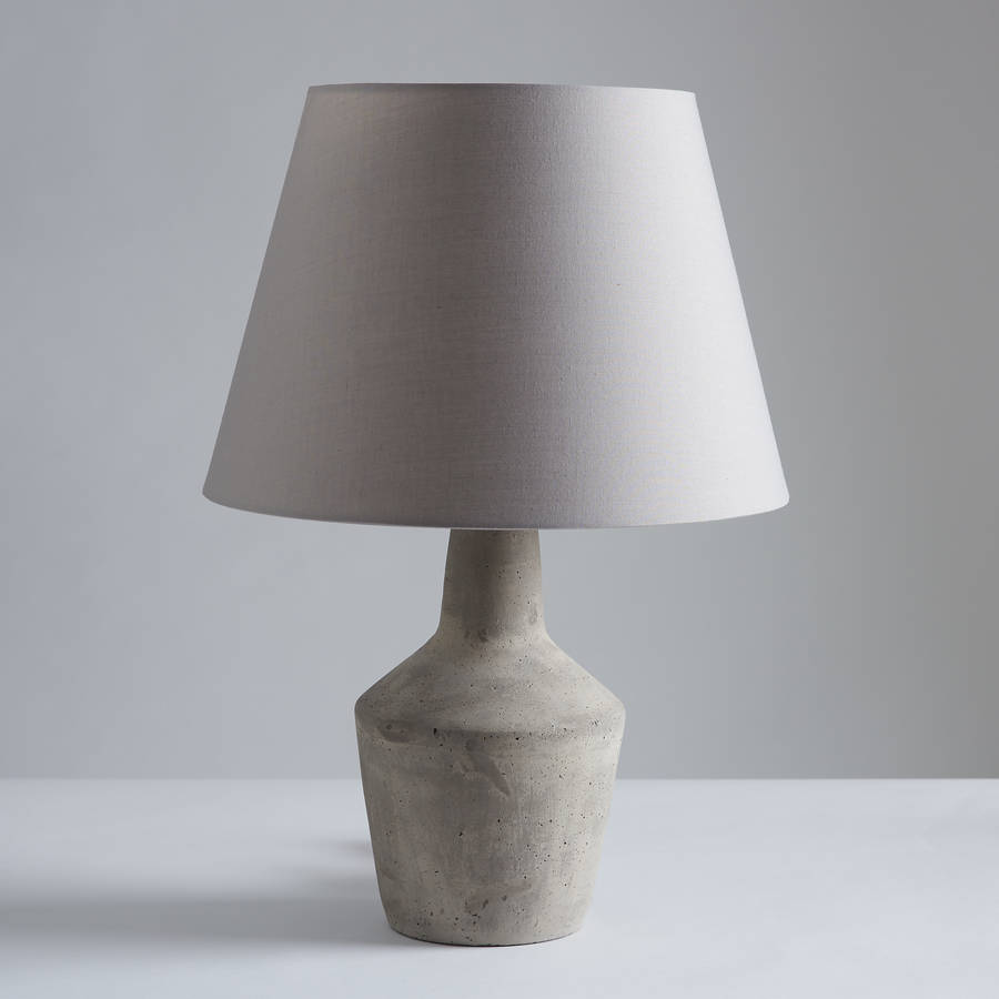 Abbesses Concrete Table Lamp And Shade By Horsfall & Wright 