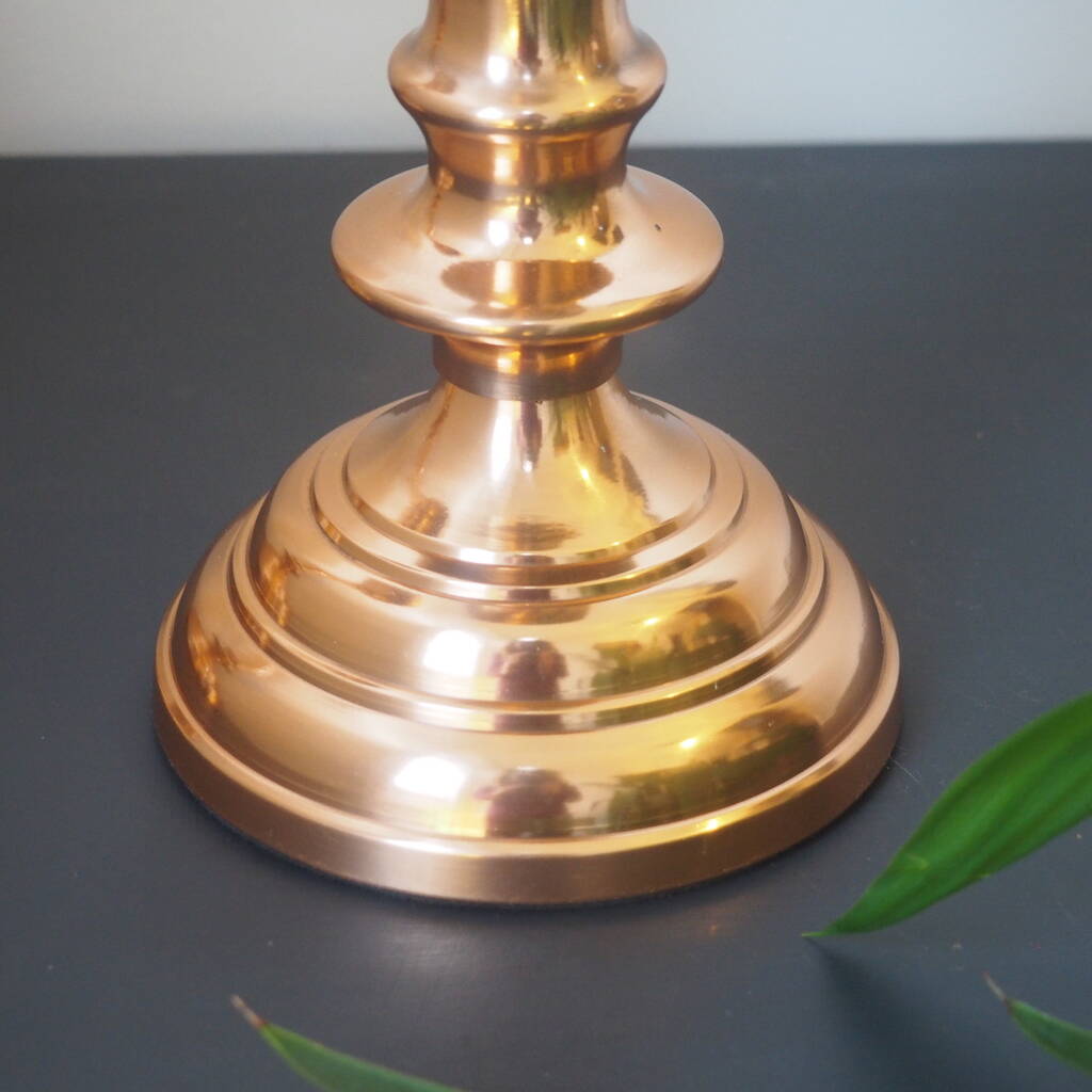 Rose Gold Candle Holder Two Sizes By Za Za Homes