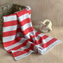 Personalised Pure Cashmere Bold Stripe Baby Blanket, thumbnail 4 of 7