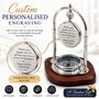 Personalised Chrome 6th Anniversary Desk Clock With Compass, thumbnail 10 of 12