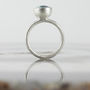Round Chequerboard Sky Blue Topaz Ring, thumbnail 4 of 6