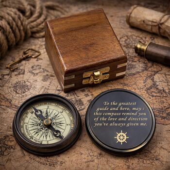 Custom Engraved Compass With Box And Case, 5 of 11