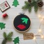Upcycled Leather Christmas Tree Decoration Hoop, thumbnail 6 of 9