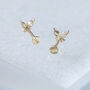 14 Carat Gold Butterfly Labret Earring, thumbnail 2 of 5