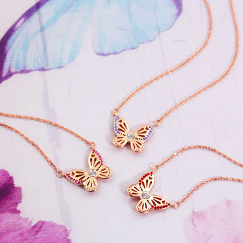 Birthstone Butterfly Dreams Necklace, 7 of 9