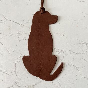 Leather Labrador Christmas Decoration / Bookmark, 6 of 9