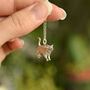 Sterling Silver/18ct Gold Plated Strolling Cat Pendant, thumbnail 1 of 6